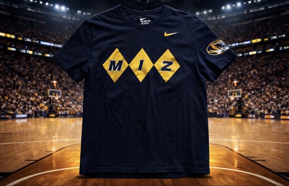Nike Mizzou T Shirt *M*I*Z*Z*O*U* Swoosh Athletic Cut Men's Size XL